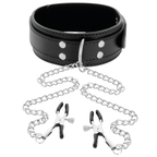 DARKNESS - BLACK NIPPLE CLAMP COLLAR