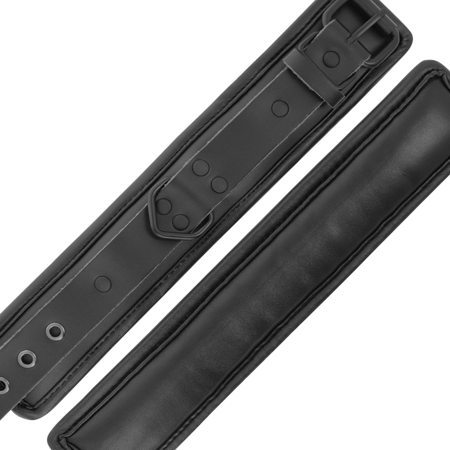 DARKNESS - MANCHONS DE CHEVILLE AJUSTABLES EN CUIR NOIR