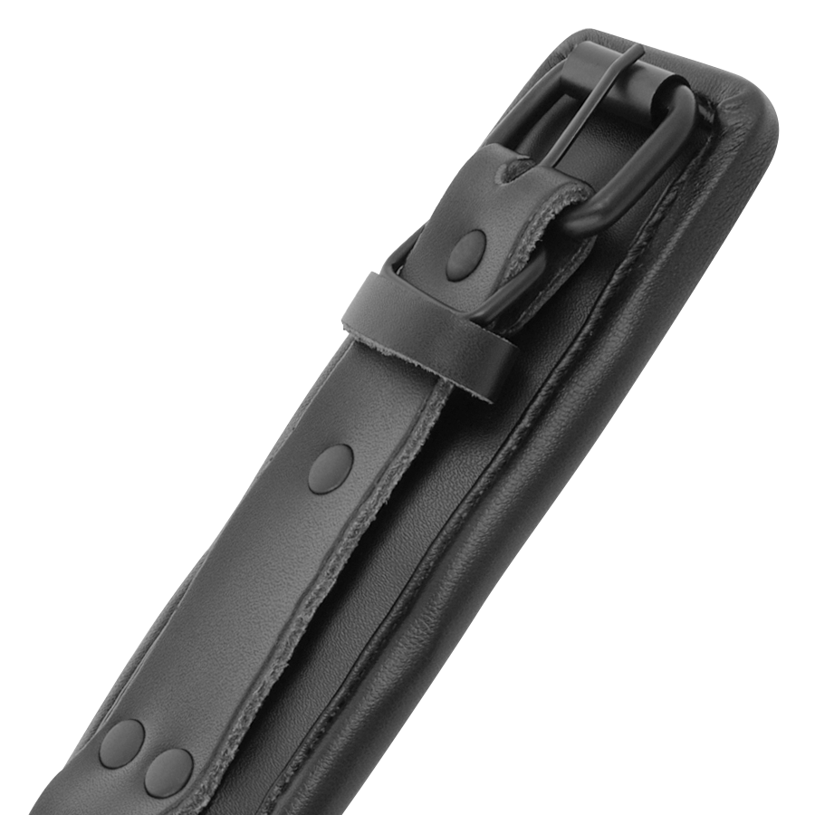 DARKNESS - MANCHONS DE CHEVILLE AJUSTABLES EN CUIR NOIR