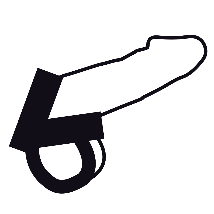 DARKNESS - ANNEAU EN CUIR POUR PÉNIS ET TESTICULES