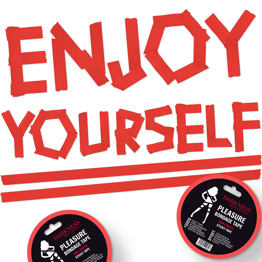 Ruban adhésif rouge foncé - 15 m