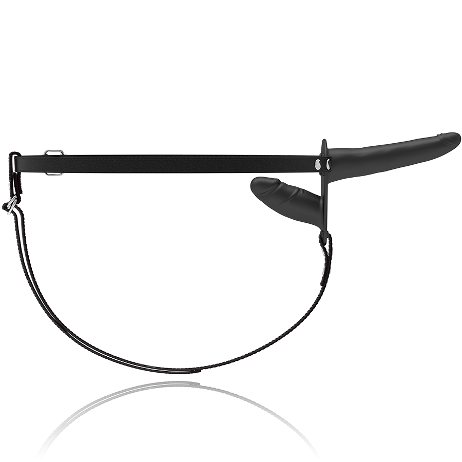 HARNAIS DE SOUMISSION FÉTICHISTE - DOUBLE PÉNÉTRATION NOIRE