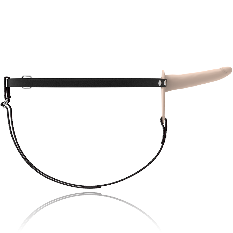 HARNAIS DE SOUMISSION FÉTICHE - VIBRATEUR EN SILICONE COULEUR 15 CM