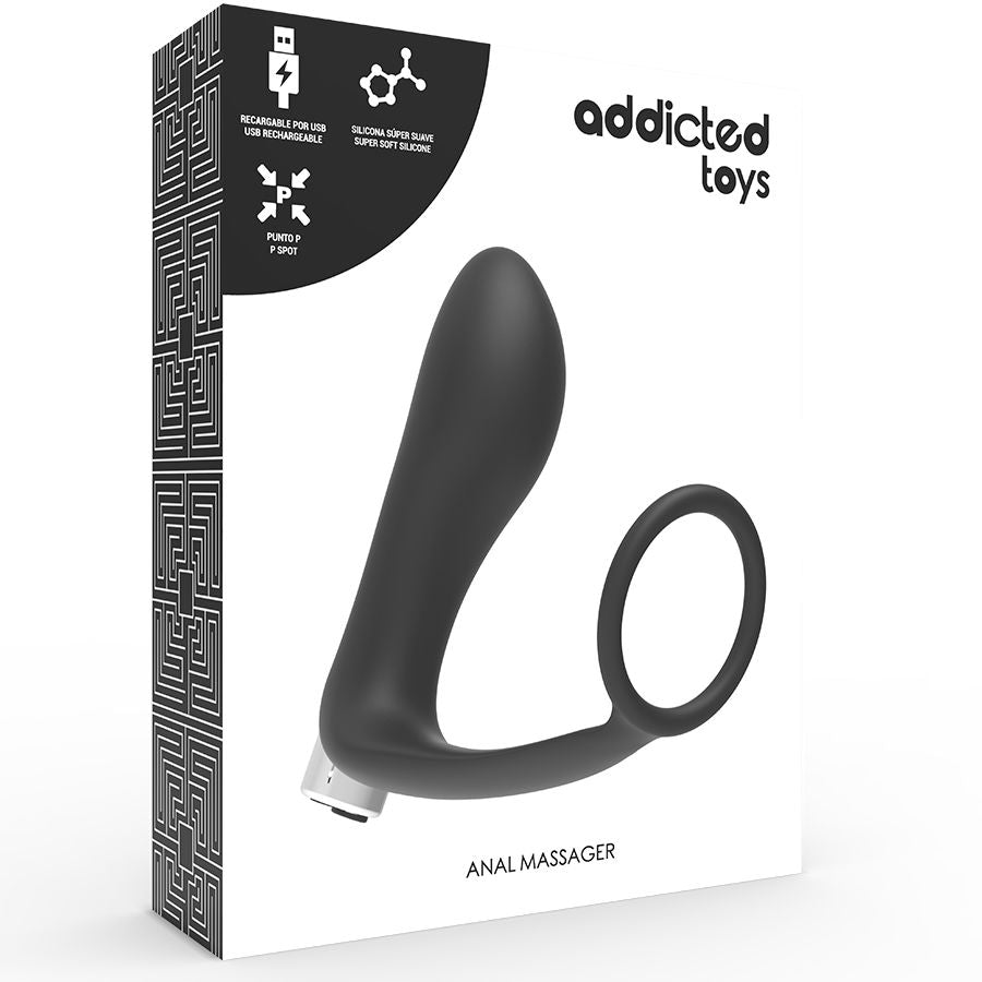 ADDICTED TOYS - VIBRATEUR DE PROSTATE RECHARGEABLE MODÈLE 1 - NOIR