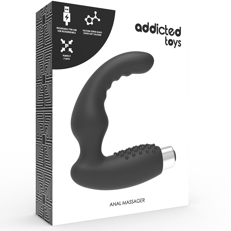 ADDICTED TOYS - VIBRATEUR DE PROSTATE RECHARGEABLE MODÈLE 2 - NOIR