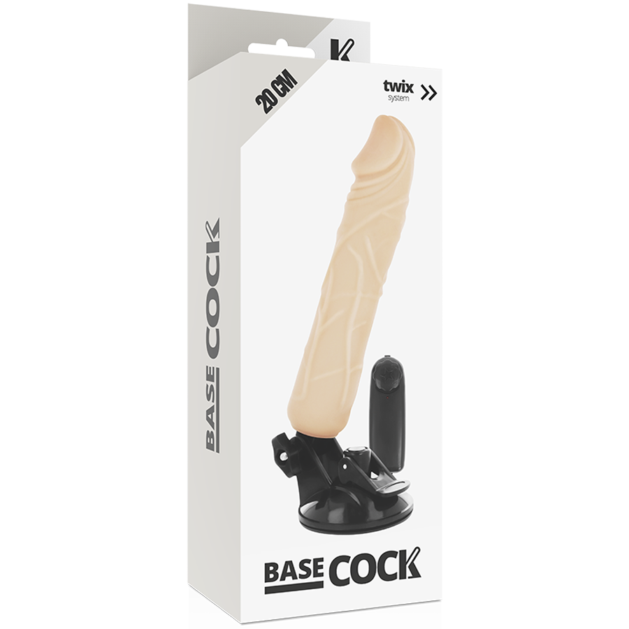 BASECOCK - REALISTIC NATURAL REMOTE CONTROL VIBRATOR 20 CM -OR- 4 CM