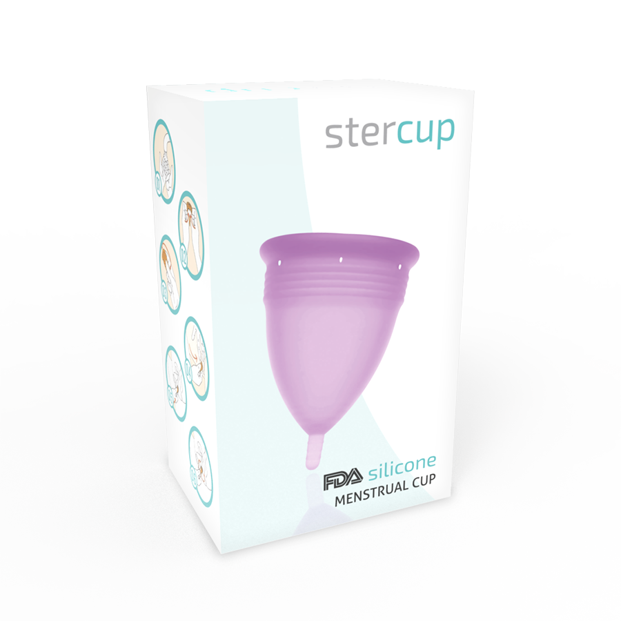 STERCUP - Coupe menstruelle en silicone certifiée FDA, violette - Taille L