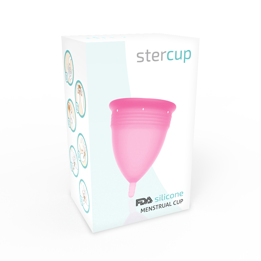 STERCUP - Coupe menstruelle en silicone certifiée FDA, rose - Taille S
