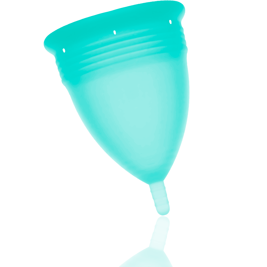 STERCUP - Coupe menstruelle en silicone approuvée par la FDA, couleur aigue-marine - Taille S
