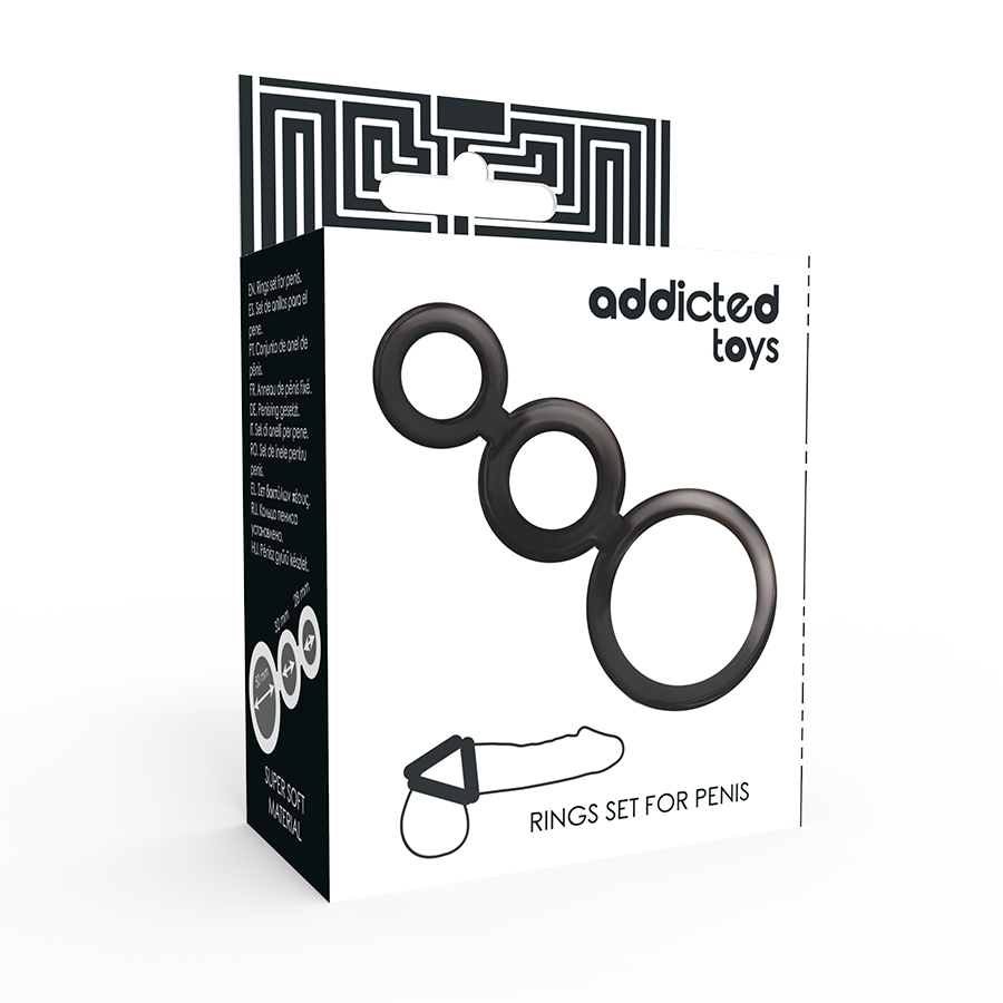 ADDICTED TOYS - COCK RING SET - SMOKING