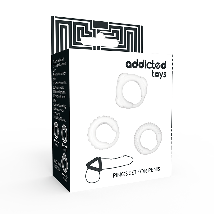 ADDICTED TOYS - TRANSPARENT C-RING SET