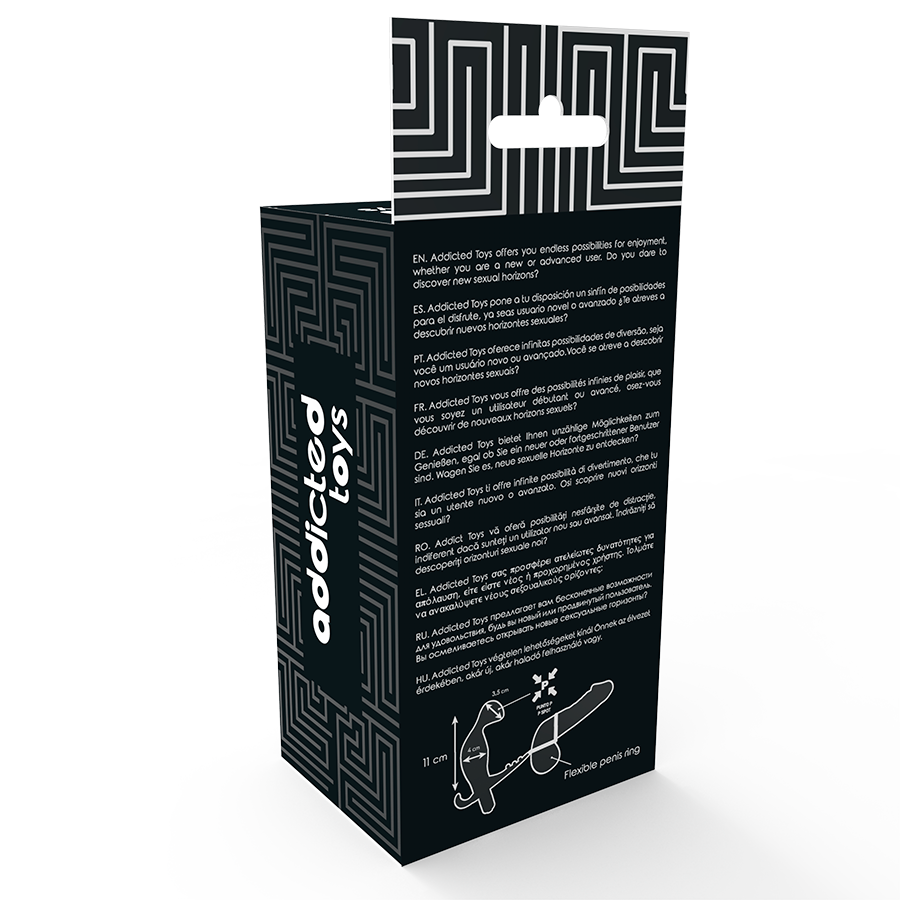 ADDICTED TOYS - PLUG NOIR À DOUBLE ANNEAU POUR PÉNIS ET TESTICULES