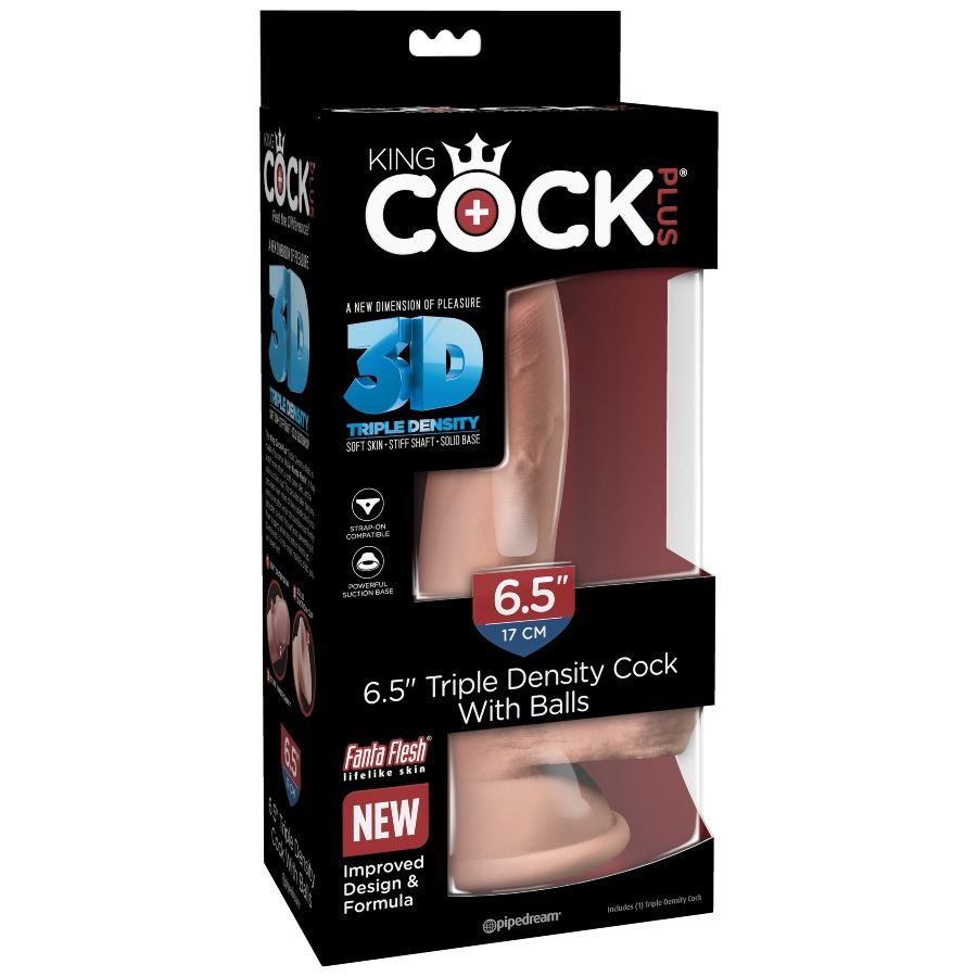 KING COCK - TRIPLE DENSIT DILDO 14 CM