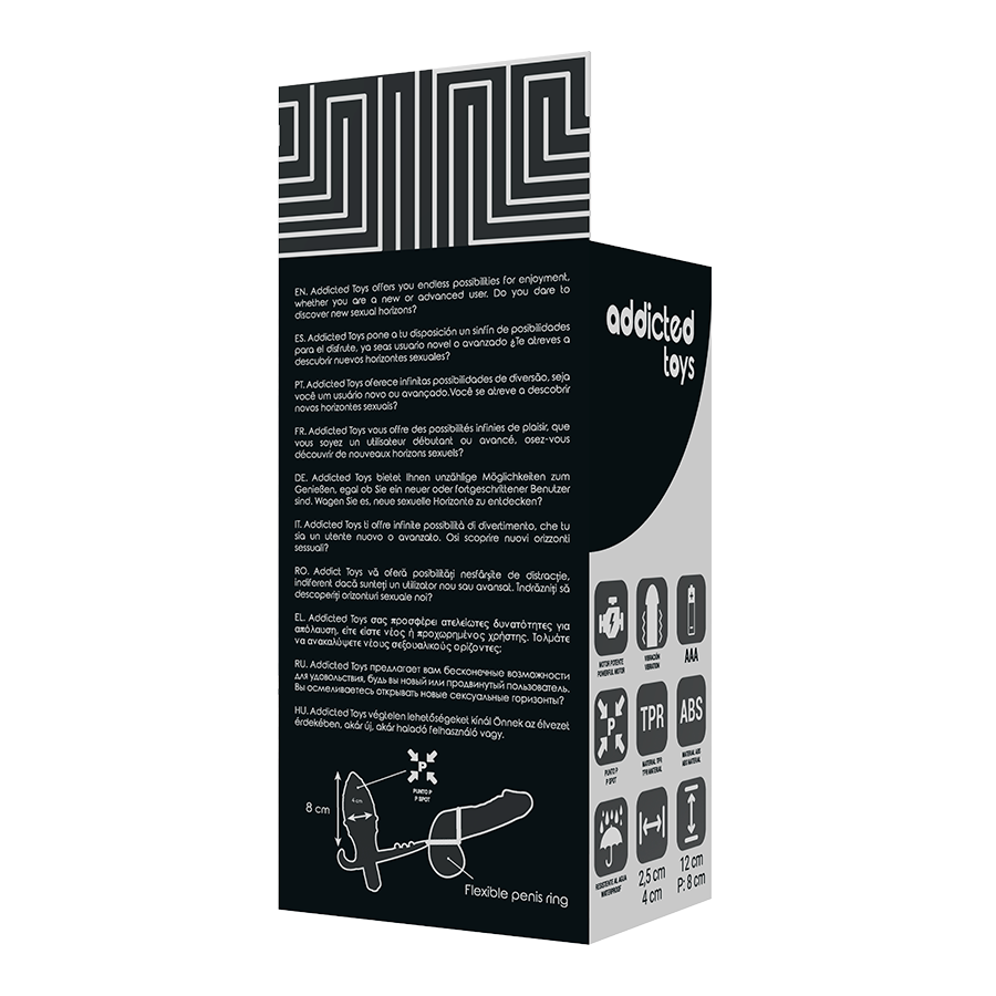 ADDICTED TOYS - BLACK DOUBLE RING BUTT PLUG