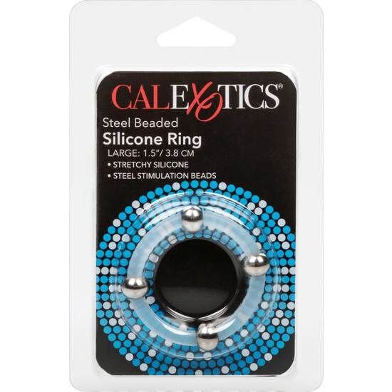 CALEXOTICS - Bague en silicone avec perles d'acier L