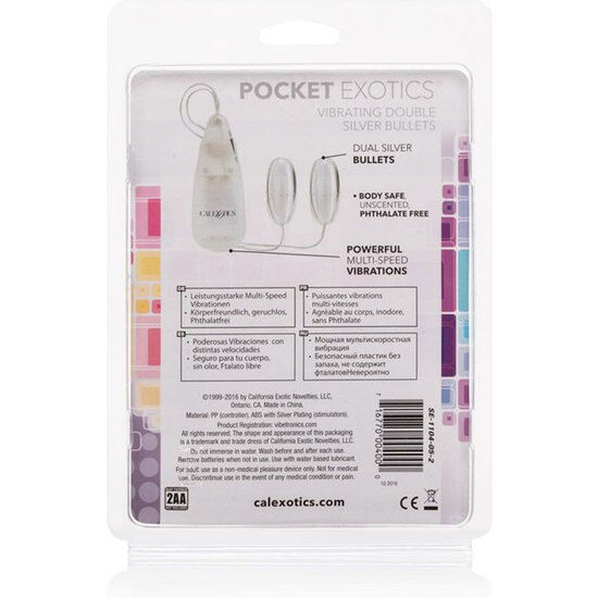 CALEXOTICS - SILVER DUO VIBRATING BULLETS