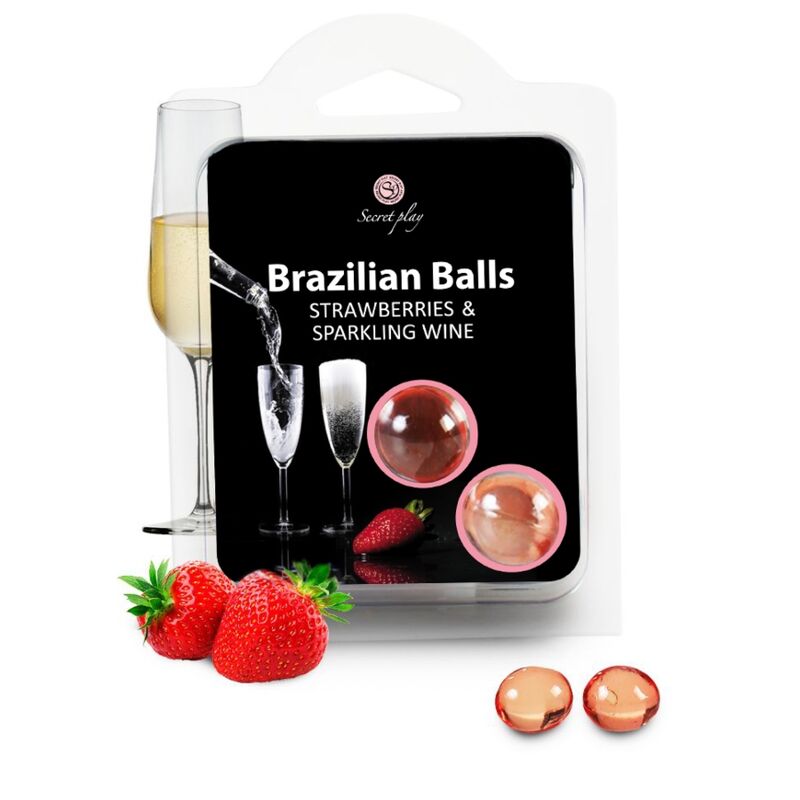 SECRETPLAY - STRAWBERRY AND CHAMPAGNE BRAZILIAN BALL SET