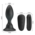 MR PLAY - BLACK REMOTE CONTROL VIBRATING BUTTON PLUG