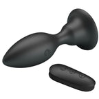 MR PLAY - BLACK REMOTE CONTROL VIBRATING BUTTON PLUG