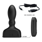 MR PLAY - REMOTE CONTROL INFLATABLE BLACK BUTTER PLUG