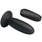 MR PLAY - BLACK REMOTE CONTROL VIBRATING BUTTON PLUG