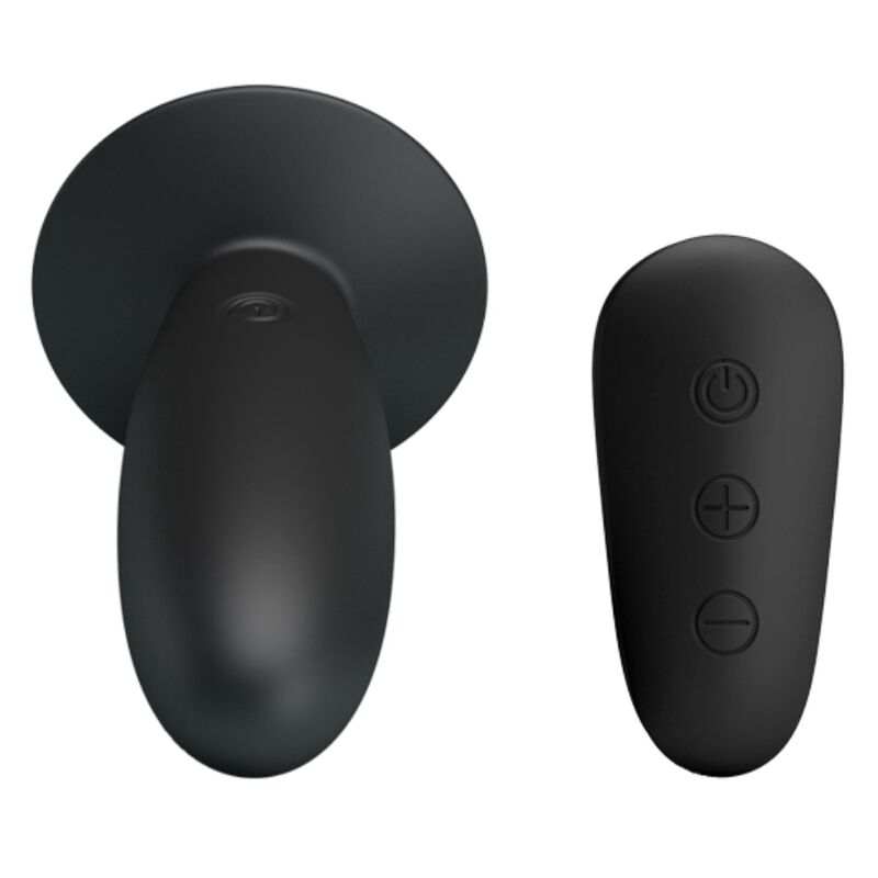MR PLAY - BLACK REMOTE CONTROL VIBRATING BUTTON PLUG