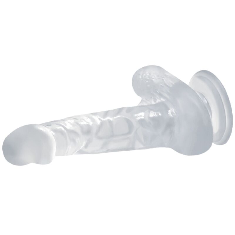 BAILE - GODEMICHET RÉALISTE AVEC VENTOUSE ET TESTICULES 16,7 CM TRANSPARENT
