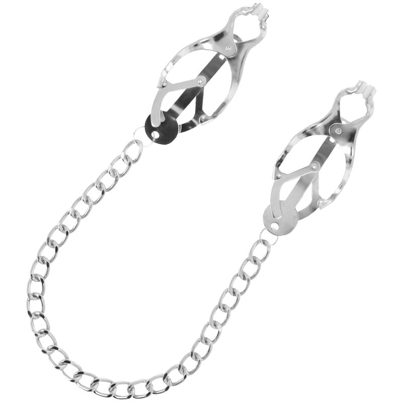 DARKNESS - METAL NIPPLE CLAMPS WITH CHAIN
