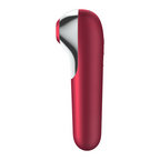SATISFYER - DUAL LOVE VIBRATOR AND SUCTION CUP WITH PULSED AIR (RED)