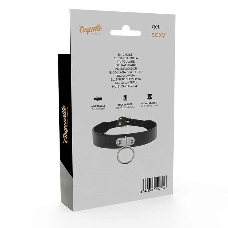 COQUETTE CHIC DESIRE - VEGAN LEATHER NECKLACE FETISH ACCESSORY FOR WOMEN