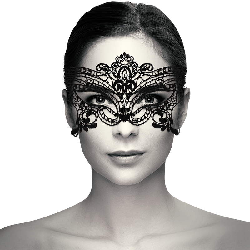 COQUETTE CHIC DESIRE - MASQUE EN DENTELLE NOIRE LARGE