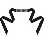 COQUETTE CHIC DESIRE - MASCHERA IN PIZZO NERO CON NASTRO