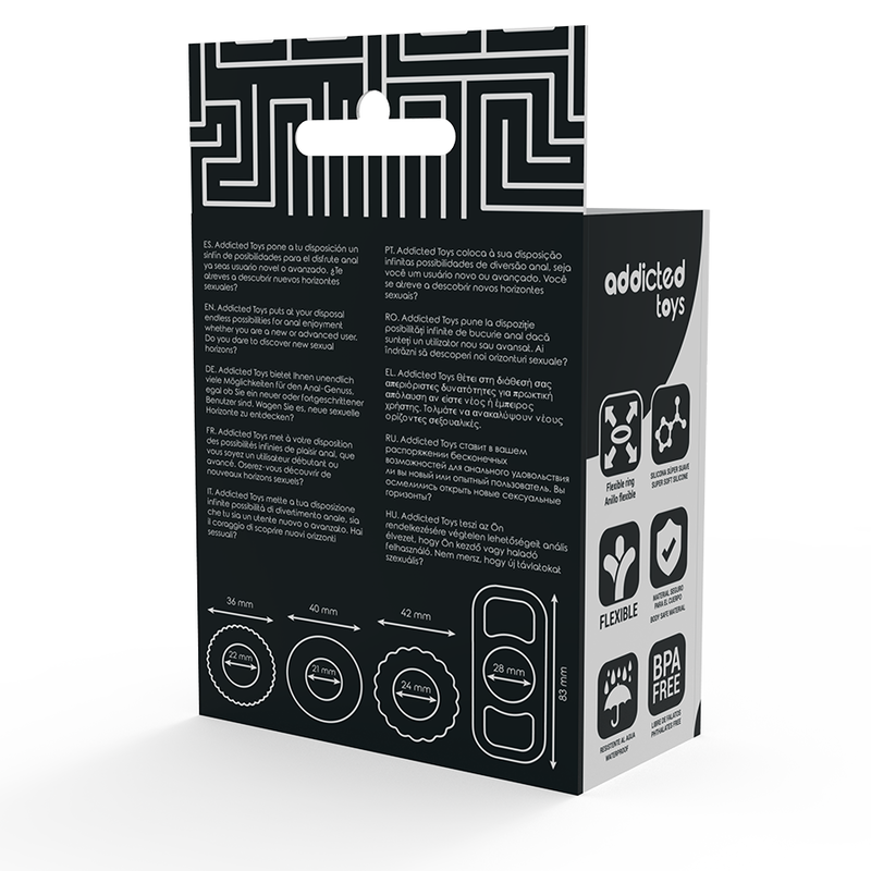 ADDICTED TOYS - ENSEMBLE D'ANNEAUX PÉNIS - 4 PIÈCES