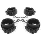 FETISH SUBMISSIVE - SET DI MANETTE PER MANI E CAVIGLIE CON FODERA IN NOPRENE