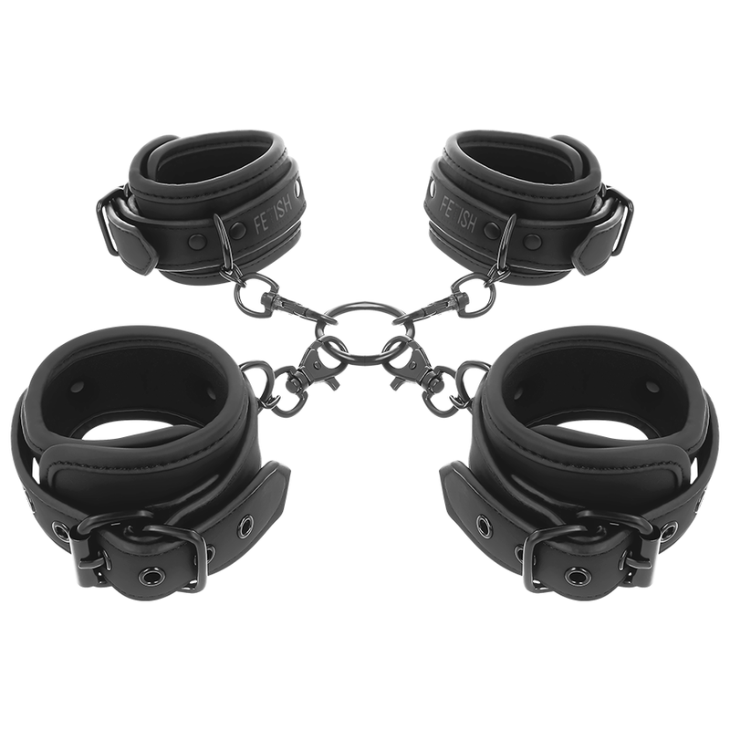 FETISH SUBMISSIVE - NOPRENE-LINED HAND AND ANKLE CUFF SET