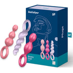 SATISFYER - SET OF 3 TRICOLOR ANAL PLUGS