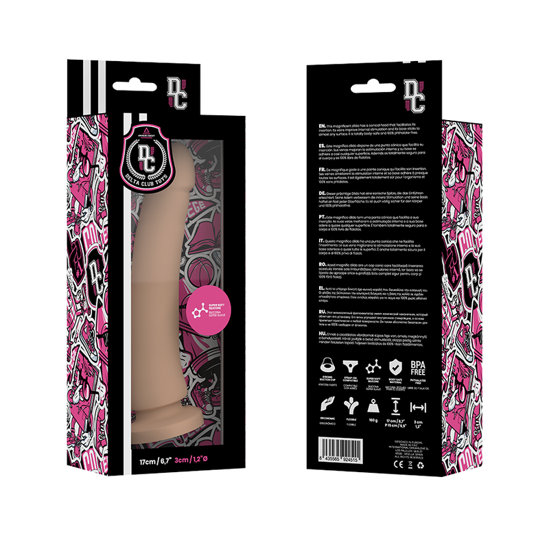 DELTA CLUB - GODEMICHETS EN SILICONE MÉDICAL NATUREL 17 CM -O- 3 CM