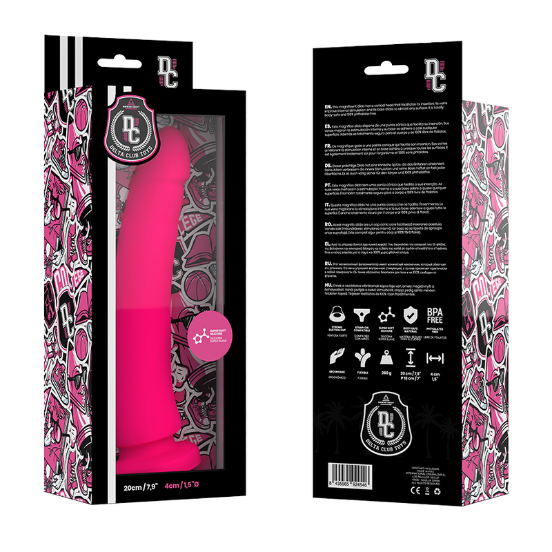 DELTA CLUB - JOUETS GODEMICHET MÉDICAL EN SILICONE ROSE 20 CM -O- 4 CM
