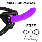 DELTA CLUB - TOYS ARNES + DONG SILICONE VIOLA 20 CM -O- 4 CM