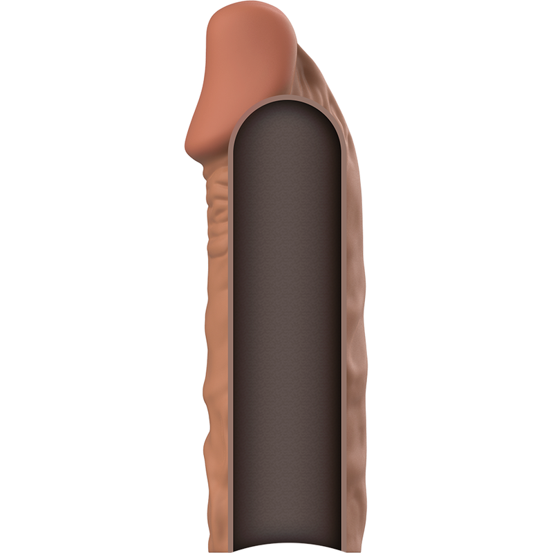 VIRILXL - V5 EXTENSION PÉNALE EN SILICONE LIQUIDE MARRON