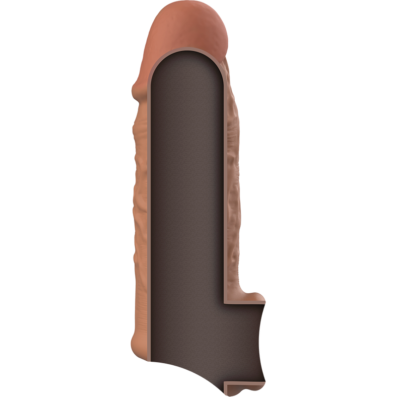 VIRILXL - V7 EXTENSION PÉNALE EN SILICONE LIQUIDE MARRON