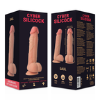 CYBER SILICOCK - PÉNIS À SANGLE EN SILICONE LIQUIDE AVEC 3 ANNEAUX OFFERTS 15,5 CM -O- 4,2 CM