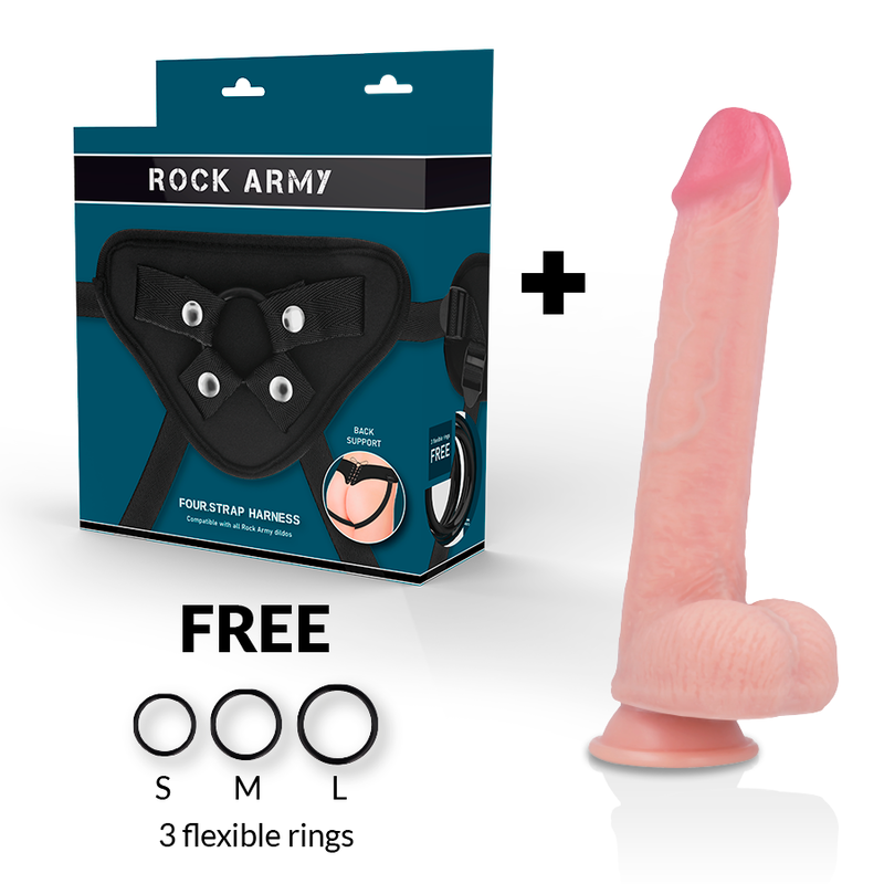 ROCKARMY - ARN S + KINGCOBRA GODEMICHET EN SILICONE LIQUIDE PREMIUM 24 CM -O- 4,77 CM
