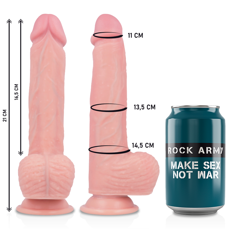 ROCKARMY - HARNESS + PREMIUM LIQUID SILICONE SPITFIRE REALISTIC 21 CM -O- 4.62 CM