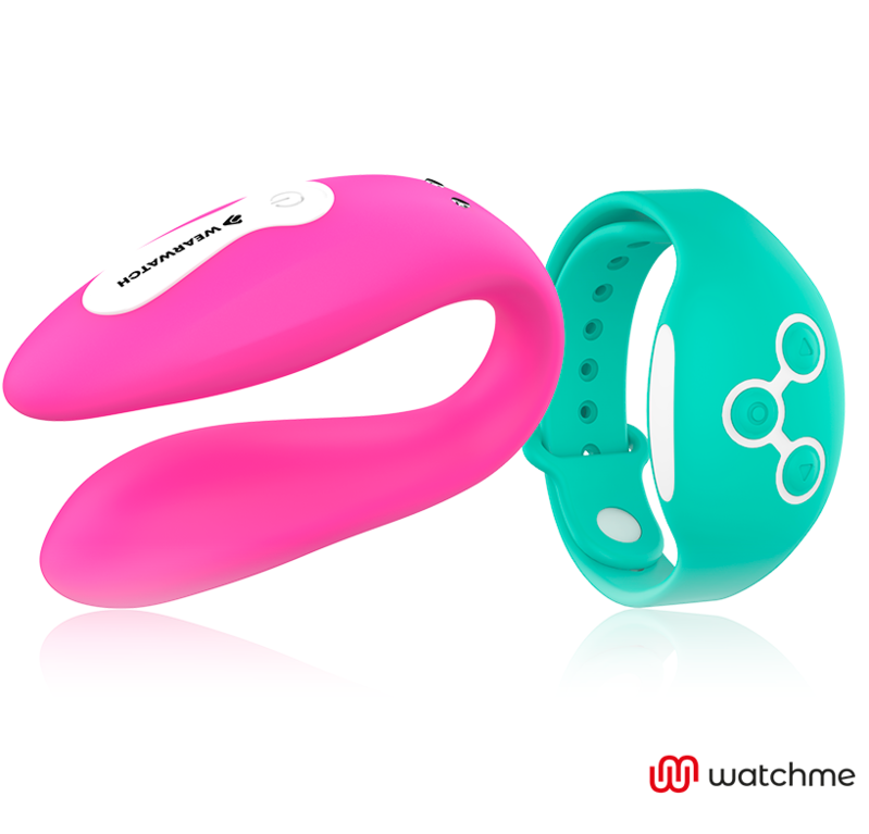 WEARWATCH - WATCHME DUAL-TECHNOLOGY VIBRATOR, FUCHSIA / SEA WATER