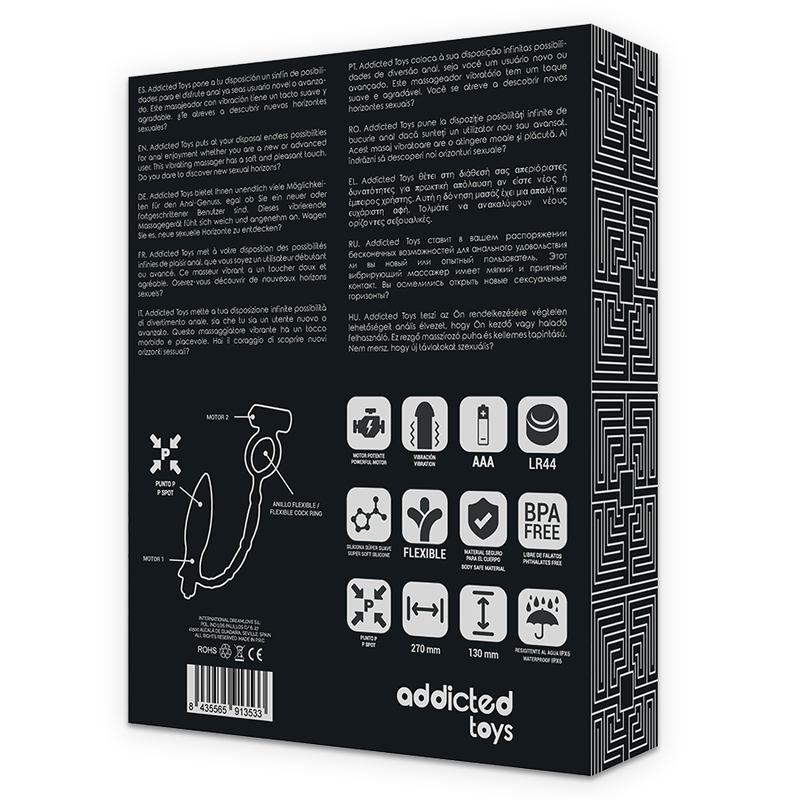 ADDICTED TOYS - BUTT PLUG WITH VIBRATING RING