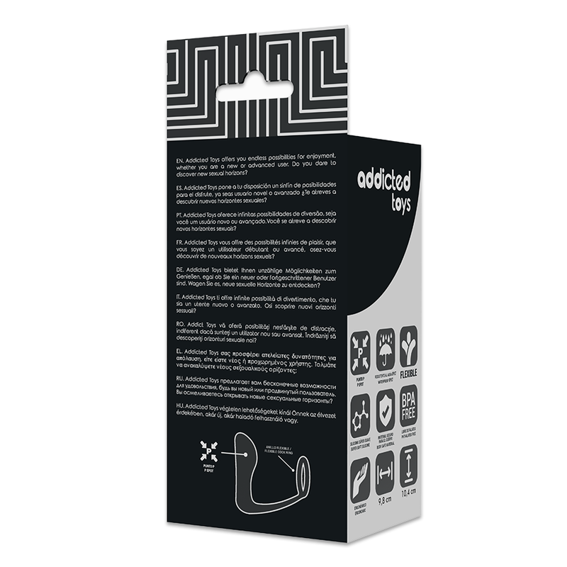 ADDICTED TOYS - ANNEAU EN SILICONE NOIR