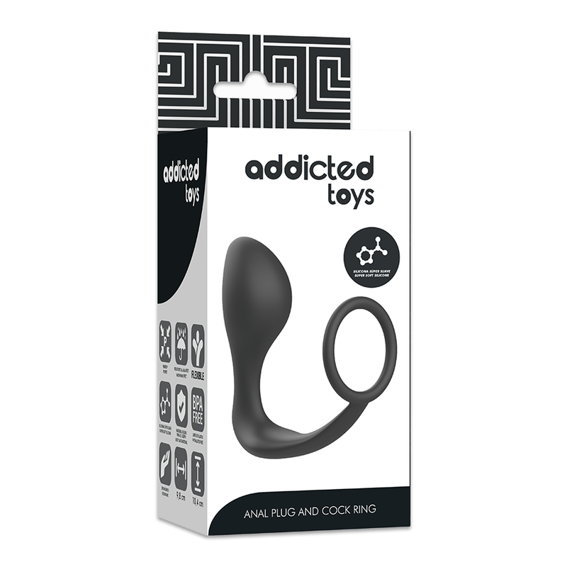 ADDICTED TOYS - ANNEAU EN SILICONE NOIR