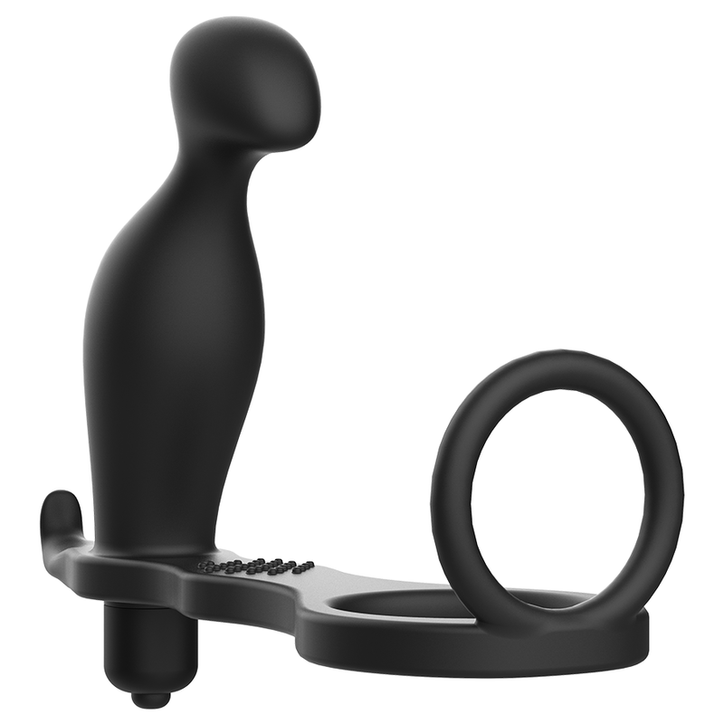 ADDICTED TOYS - ANNEAU ANAL EN SILICONE NOIR DE 12 CM