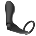 ADDICTED TOYS - REMOTE CONTROL COCK RING RECHARGEABLE BLACK BUTT PLUG